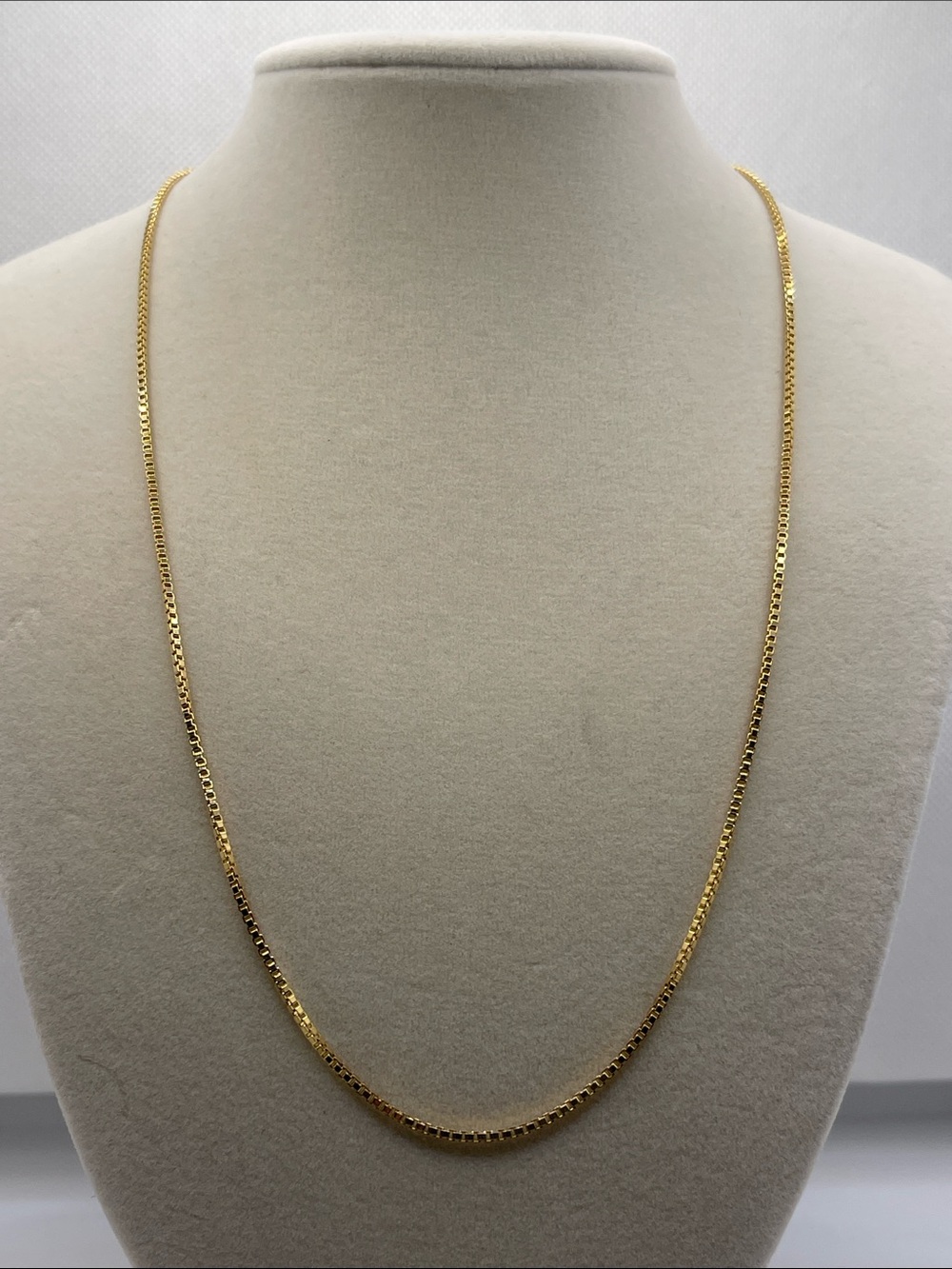 20” 925 Gold Vermeil Box Chain Necklace